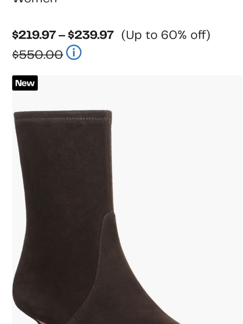 NIB Veronica Beard Lisa 45 Stretch Kitten Heel Bootie Expresso Suede Sz 9.5 - Picture 3 of 13